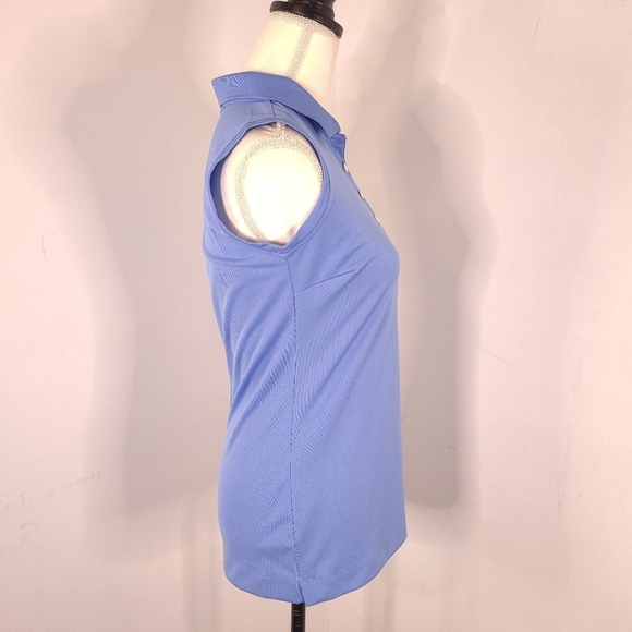 Nike Golf Tour Performance Dri-Fit Powder Blue Sleeveless Polo Woman's Small - Picture 3 of 9